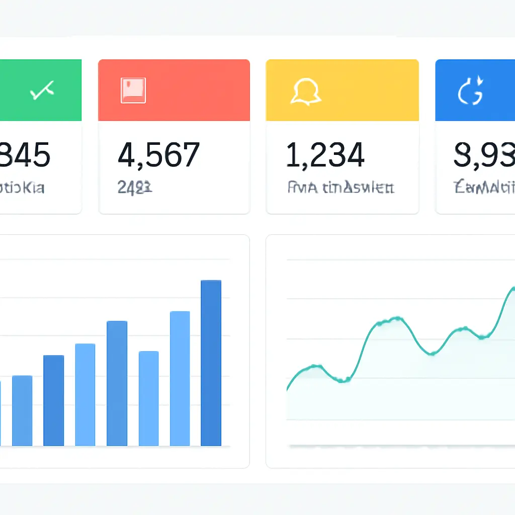 Public accountability dashboard Illustration of a public policy dashboard with scores and metrics